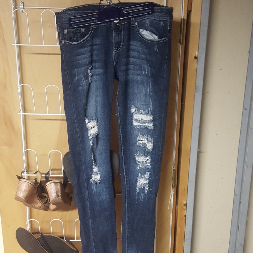 Distressed jeans
